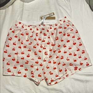 Cherry Print poplin boxer Shorts